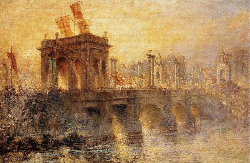 Frederick Mccubbin Princes Bridge oil painting picture